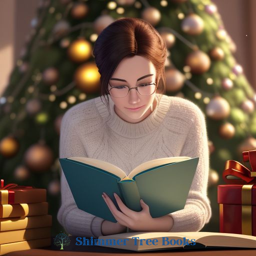 Woman reading a book in front of a Christmas tree - clinking banner leads to a sale page for You Are a Bird by Breezy Van Lit on Amazon.com