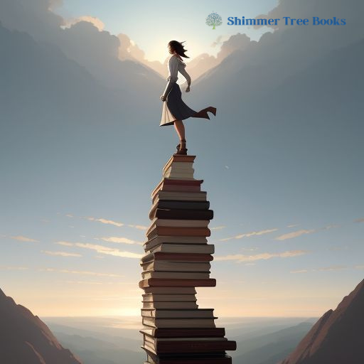 Woman standing on top of a mountain of books - this graphic links to the book Body by Sean Coons on Amazon.com.